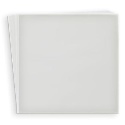 Translucent Vellum Sheets - 100 Sheets, 12 x 12 in, White - 93gsm/63lb Tracing Paper for Drawing & Invitation Paper - Transparent Craft Overlays - size: 12 x 12 inches
