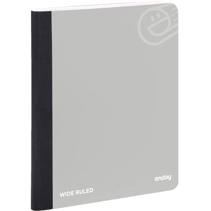 Enday Composition Notebooks Wide Ruled Paper, Grey Hard Cover Composition Notebook, Premium Lined Composition Books, 100 Sheets Ruled Notebook - color: Grey, style: Wide-Ruled