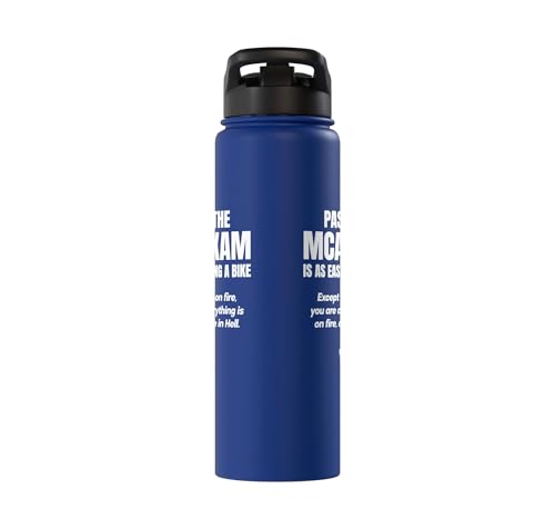 MCAT exam funny pre medical student Stainless Steel Insulated Water Bottle - color: Royal Blue