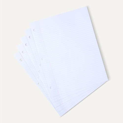 Amazon Basics Loose Leaf Paper, College Ruled Reinforced, 150 Sheets, 11" x 8.5", White, No Binding