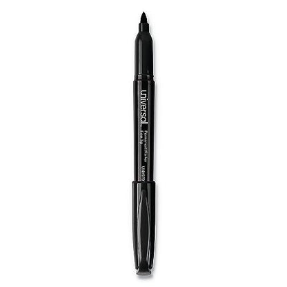 Universal UNV07074 Fine Bullet Tip Pen-Style Permanent Marker - Black (60/Pack) - size: 1 Count (Pack of 1)
