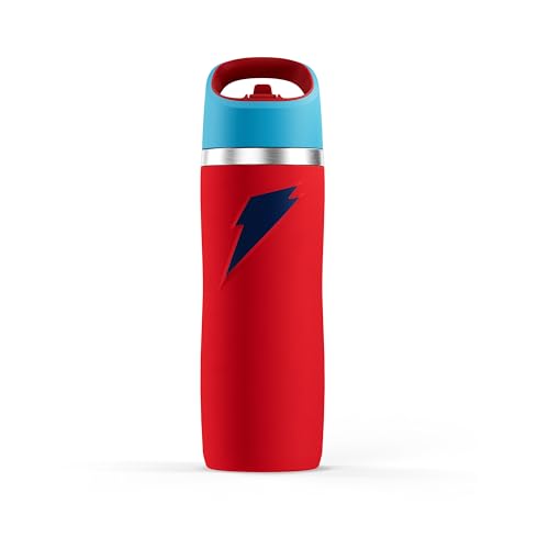 Gatorade 'Overtime' 22oz Stainless Steel Water Bottle, Straw Cap, Red/Blue - color: Red/Blue, size: 22 Ounces, style: Straw Cap
