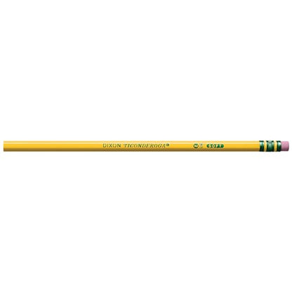 Ticonderoga Wood-Cased Pencils, Unsharpened, 2 HB Soft, Yellow, 12 Count