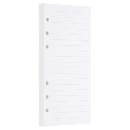 PATIKIL A6 Ruled Refills Inserts 6-Ring Binder Loose Leaf Planner Filler Paper Planner Inserts, 80 Sheets/160 Pages, Lined, White - size: A6, style: Lined