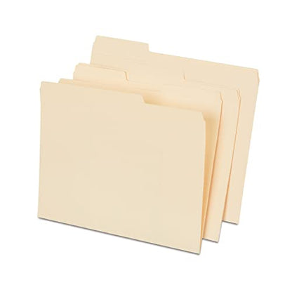 Staples 1/3‑Cut File Folders, Letter Size, Manila, Long‑Lasting Paper Stock, 200/Carton - color: Manila, style: 200 Pack