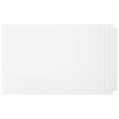 Exhibitindexes® Blank Bottom 1/5th Division Tabs