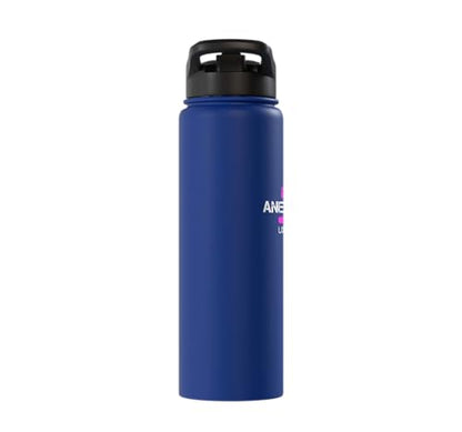 nurse anesthetist loading - future crna nursing student Stainless Steel Insulated Water Bottle - color: Royal Blue