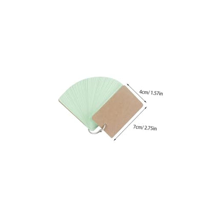 DOITOOL 5Pcs Portable Blank Flashcards with Binder Rings Pre Punched Notecards for Studying Lightweight Memory Cards for Easy Carrying
