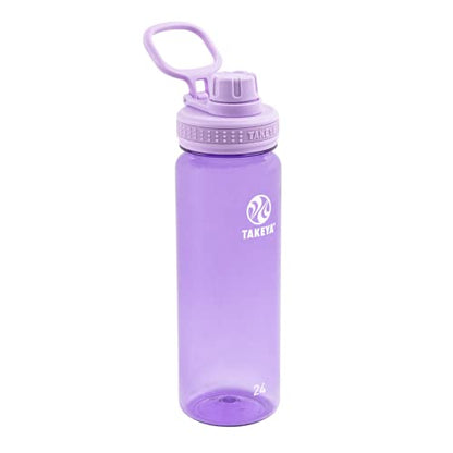Takeya Tritan Sport Water Bottle with Spout Lid - BPA-Free & Dishwasher-Safe Water Bottle - Reusable Bottle with Lid Handle - Simple Leak-Proof Water Bottle - 24 oz, Vivacity Purple - color: Vivacity Purple, size: 24 Ounces