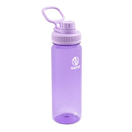 Takeya Tritan Sport Water Bottle with Spout Lid - BPA-Free & Dishwasher-Safe Water Bottle - Reusable Bottle with Lid Handle - Simple Leak-Proof Water Bottle - 24 oz, Vivacity Purple - color: Vivacity Purple, size: 24 Ounces