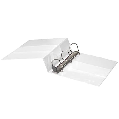 Office Depot® Heavy-Duty View 3-Ring Binder, 3" D-Rings, White, 49% Recycled, Pack of 2