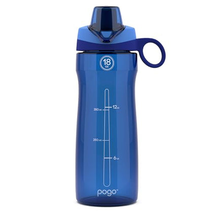 Pogo BPA-Free Tritan Plastic Water Bottle with Chug Lid, 18 Oz, Blue - color: Blue, size: 18 Ounces