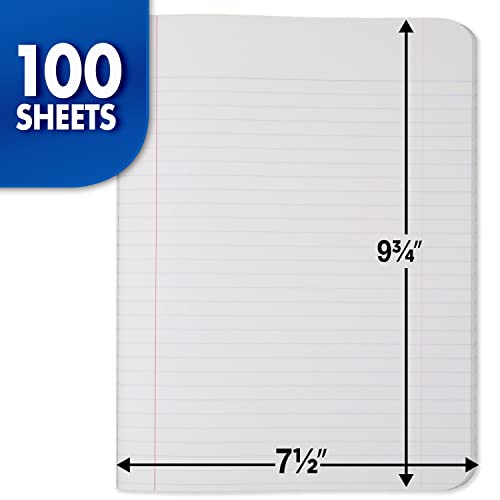 Mead Composition Notebook, 12 Pack, College Ruled Paper, 7-1/2" x 9-3/4", 100 Sheets per Comp Book, Black Marble (72938) - color: Black, size: Pack of 12