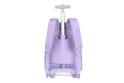Purple Kids Rolling Backpacks for Girls 8-12 (STARS PURPLE) - color: Starts Purple