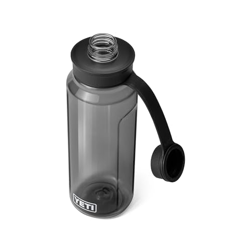 YETI Yonder Water Bottle with Yonder Tether Cap, Lightweight, Leakproof and BPA-Free - color: Charcoal, size: 34 Ounces
