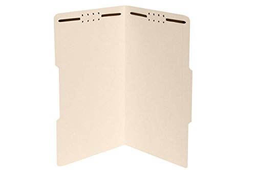 Blue Summit Supplies 50 Fastener File Folders, Legal, 1/3 Top Tab, Manila | Reinforced 1/3 top tab, legal size, 11pt, embedded fasteners, for legal, medical, and office record filing - color: Manila