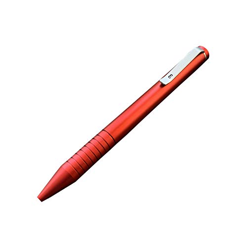 Everyman Crimson Grafton Mini Twist Refillable 0.7mm Gel Ink Pen | Sleek Anodized Aluminum Pocket Pen with Grooved Grip | Smooth Writing EDC Ink Pen for Office, Travel, Work & Gifting - color: Crimson, style: Twist