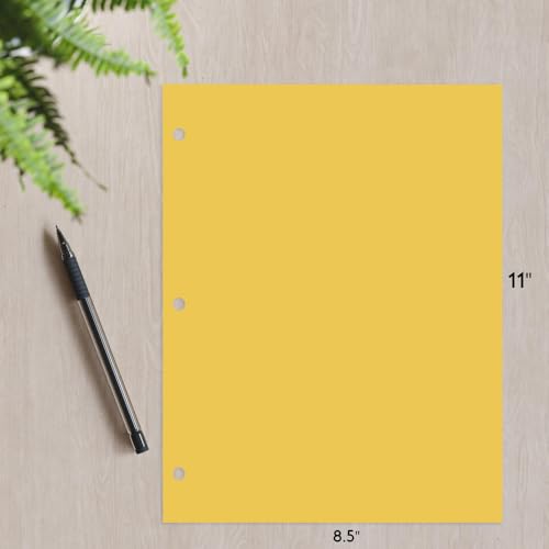 Copy Printing and Writing Colored Paper, 20 Pound - 75 Gsm, 3 Hole Punch, 500 Sheets per Ream. (Gold) - color: Gold