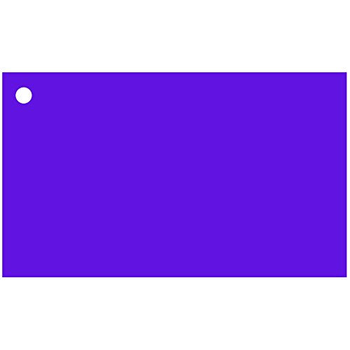Colonial Cards: 150 Color Cardstock 3" x 5" Index Cards, Unruled with Corner 1-Hole Punched and 4 Binder Rings, Grape - color: grape