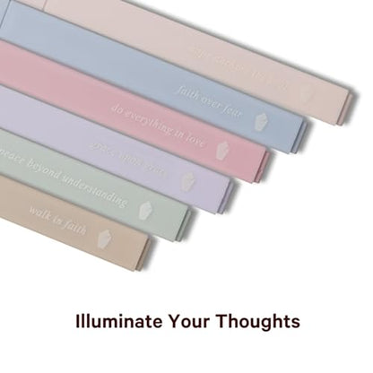 ALABASTER Co. - No Bleed Pastel Highlighter Set, 6 Pcs, Chisel Tip, Muted Pastel Colors, Bible Study Supplies