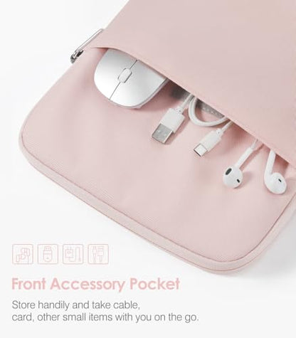 MoKo 9-11 Inch Tablet Sleeve Bag Carrying Case Fits New 11-inch iPad Pro M4/iPad Air M2 2024, Air 5/4/3 10.9"/10.5", Pro 11 M2, i-Pad10th 10.9, i-Pad9/8th Gen 10.2, Tab S8/S9 11", Pink - color: Pink, size: 9-11