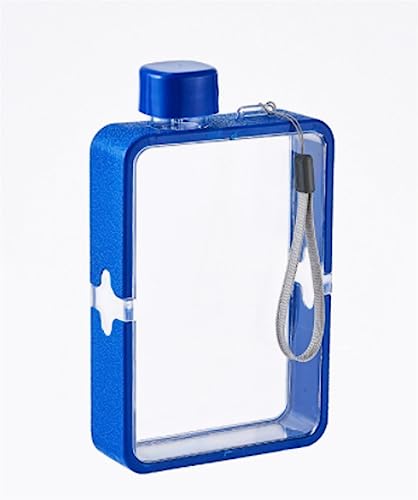 Water Bottle 380ml Small Plastic Water Cup Portable Creative Kettle Student Office Outdoor Sports Travel Kettle(Navy Blue)