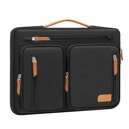 MOSISO 360 Protective Laptop Case 15 inch, Laptop Sleeve | Compatible with MacBook Air 15 M5 M4 M3 M2, Dell XPS, Side Open Carrying Computer Bag with 5 Accessory Pockets&Belt, Black - color: Black, size: 15 inch