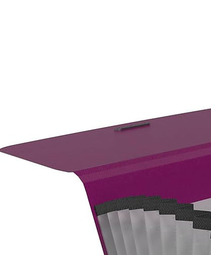 TRU RED Reinforced Plastic Accordion File, 13‑Pocket Expanding Organizer, Letter Size, Purple – 3/Pack