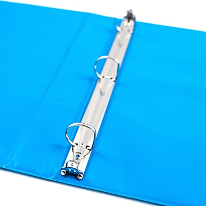 Yoobi 3 Ring Blue Binder - 1 Inch Binder with Round D Rings and 2 Pockets, Durable, PVC-Free Organizer with 275 Sheets Capacity, FSC Certified Packaging and Paper - color: Blue, size: 1 Inch, style: Binder
