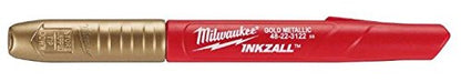 Milwaukee Inkzall Fine Point Black, Gold and Silver Marker Bundle