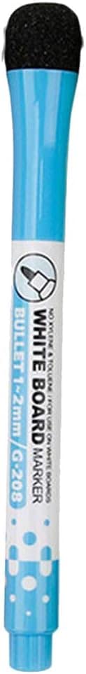 1 Pc Magnetic Whiteboard Markers with Erase,Magnetic Whiteboard Pen Writing Drawing Erasable Board Marker Office Supplies Markers (Blue) - color: Blue