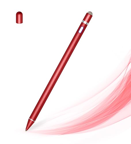 Active Stylus Pen for Touch Screens, Dual Pen Tips for Drawing &Writing,High Precise Universal Digital Pencil for Tablet/Phone/Sam-sung/K-indle,i-Pad Air/Pro/Mini,A-pple i-Phone 17/16/15/14/13/12- Red - color: Dark Red