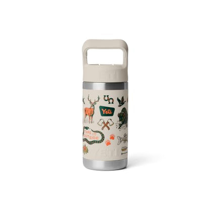 YETI Rambler Jr. 12 oz Kids Bottle, with Straw Cap - color: Cape Summer Camp