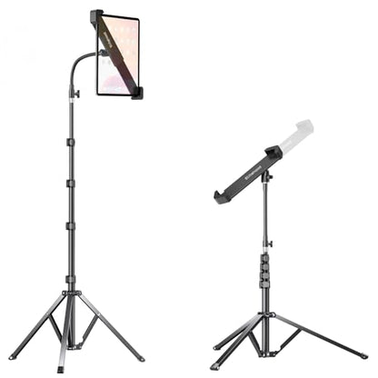 elitehood Diagonal iPad Tripod Stand, 72in Gooseneck Tablet Floor Stand | Quick Lock & Easy Use Diagonal iPad Holder, Heavy Duty Aluminum Tall iPad Stand for Pro 13 11, Mini, Air and 9-13" Tablets - size: 9–13" · Diagonal Clamp