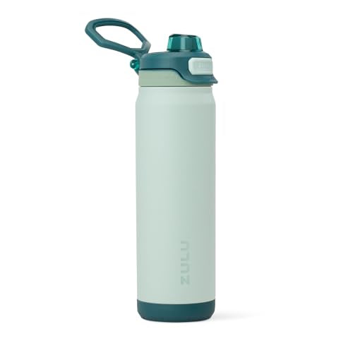 ZULU Powerfill Pro 24oz Stainless Steel Water Bottle with Quick Fill Lid, Triple Walled Vacuum Insulated Metal, Leak Proof Locking Lid, Sip and Chug, Reusable BPA Free, Evergreen - color: Evergreen, style: 24oz