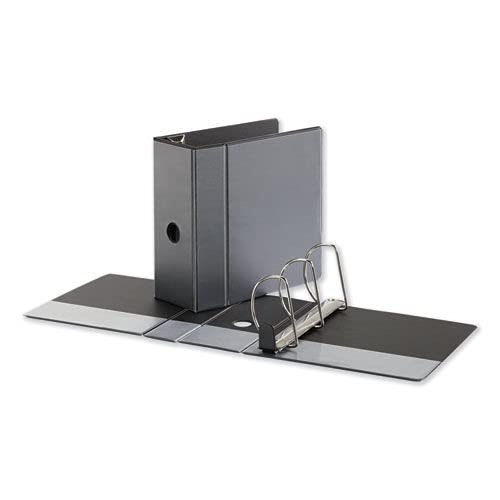Universal 5" D-Ring View Binder, 1050 Sheet Capacity, Black