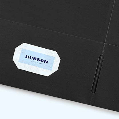 Avery Two Pocket Folders, Holds up to 40 Sheets, Business Card Slot, Case Pack of 125 Black Folders (47988) - style: 125 folders