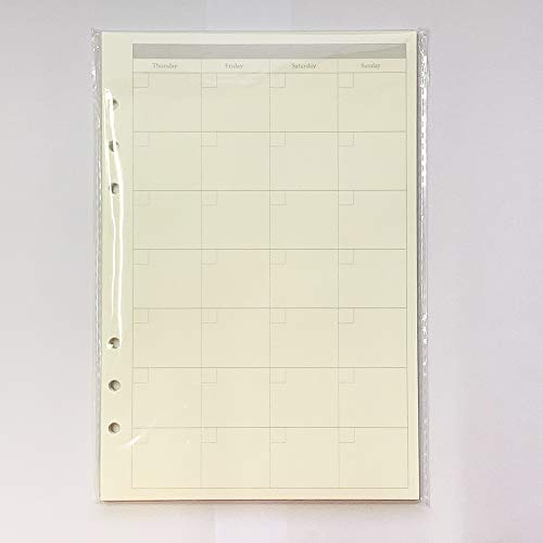 6 Ring Binder Refill, Undated A5 Planner Inserts, Monthly Planner Refill for Compatible with Filofax, Tracker Book, 45sheets/90pages, Harphia(A5 5.59 x 8.27'',Monthly) - color: Monthly Plan, size: A5