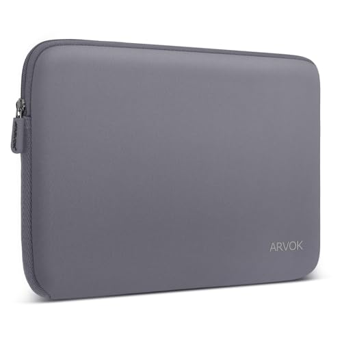 Arvok 11 11.6 12 Inch Laptop Sleeve Case for MacBook Air 12, Water-Resistant Neoprene Notebook Computer Tablet Sleeve, Carrying Bag Cover for Chromebook/HP/Dell/Lenovo/Asus/Acer, Gray - color: Gray, size: 11.6 inch