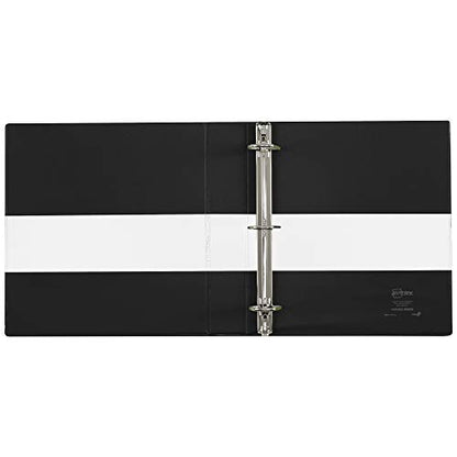 Avery Two-Tone Durable View 3 Ring Binder, 1.5 Inch Slant Rings, White/Black Binder (17287) - color: Black/White, size: 1.5"