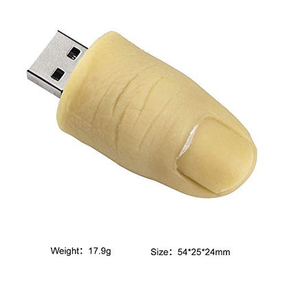 Cute USB Flash Drive Character Thumb Drive for Kids Students Gift Pendrive (16GB, Thumb Shape) - color: Finger shape, size: 16GB
