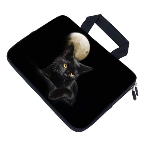 AMARY Laptop Sleeves 11.6" 12" Laptop Handle Bag Neoprene Notebook Carrying Pouch Chromebook Sleeves case (Cat) - color: Cat
