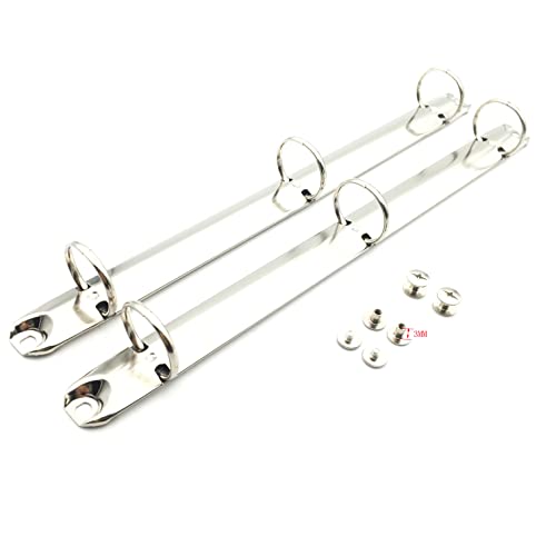 2Pcs Metal Standard Letter Size 3 O Rings Binder Mechanism,1 inch Capacity with 3mm Screws,Notebook Replacement Kit,Loose Leaf Binding Spines Combs for Personal Organizers Planners - color: Silver 25mm With Screws