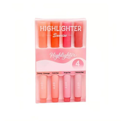 Gradient light Highlight pen, eye protection soft light highlighter pen, | Lightweight plastic pen body, eye protection design, soft color