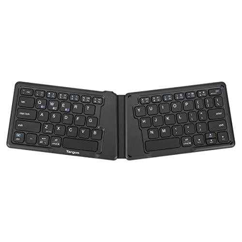 Targus Ergonomic Foldable Bluetooth Antimicrobial Keyboard, Black (AKF003US) - color: Black