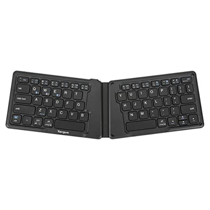 Targus Ergonomic Foldable Bluetooth Antimicrobial Keyboard, Black (AKF003US) - color: Black