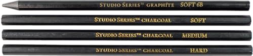 Studio Series 25-Piece Sketch & Drawing Pencil Set (Artist's Pencil & Charcoal Set)