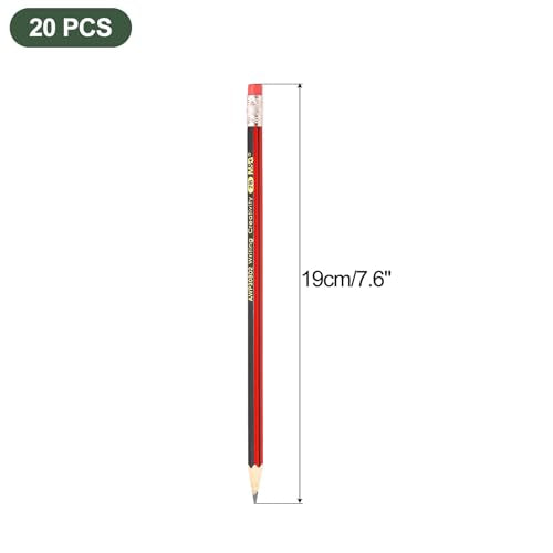 M&G Wooden Hexagonal Pencils, 2 Set 2B Pencils Graphite Round Pencils with Eraser for Classroom Teacher Office Supplies, Red Black