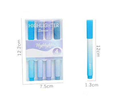 Gradient light Highlight pen, eye protection soft light highlighter pen, | Lightweight plastic pen body, eye protection design, soft color