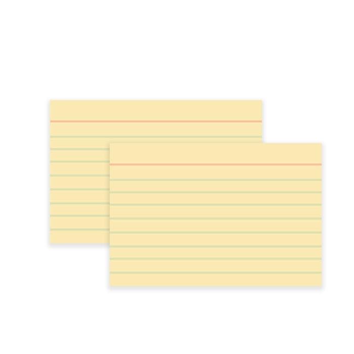 School Smart Ruled Index Card, 4 x 6 Inches, Canary, Pack of 100 - color: Canary, size: 4 x 6 Inches